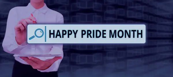 Inspiratie Toont Teken Happy Pride Month Business Concept Periode Van — Stockfoto