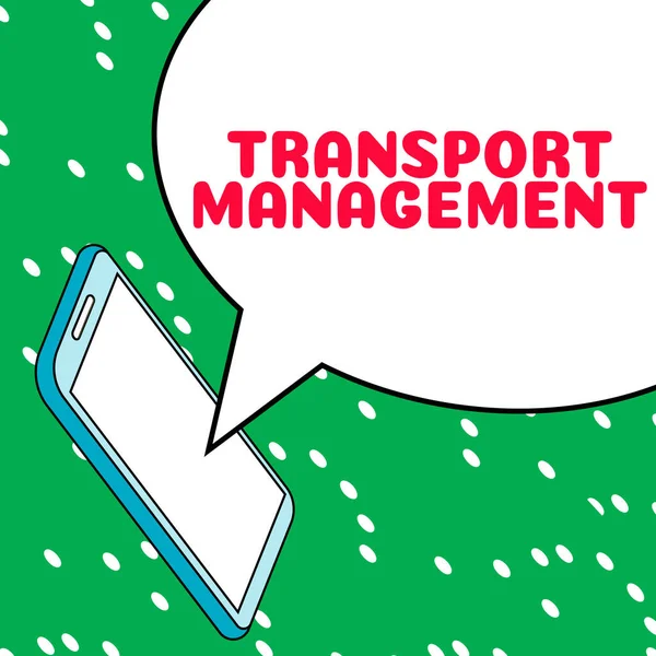 Κείμενο Που Δείχνει Την Έμπνευση Διαχείριση Μεταφορών Εννοιολογική Πτυχή Διαχείρισης — Φωτογραφία Αρχείου