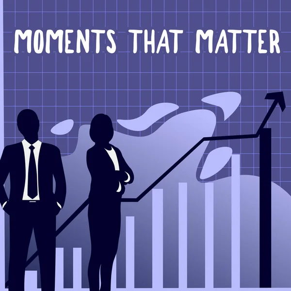 Conceptual Display Moments Matter Business Idea Meaningful Positive Happy Memorable — Fotografia de Stock