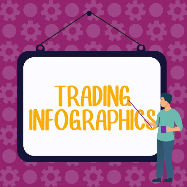 Señal Escritura Mano Infografías Comerciales Concepto Negocio Representación Visual Información —  Fotos de Stock