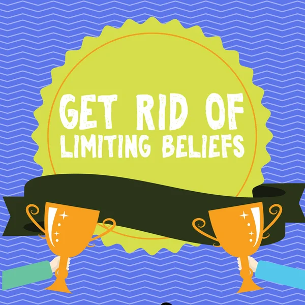 Text Caption Presenting Get Rid Limiting Beliefs Concept Meaning Remove — Foto Stock