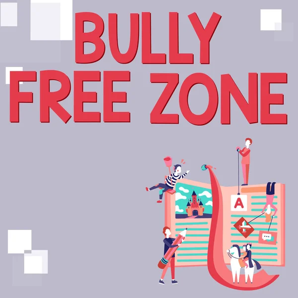 Visualizzazione Concettuale Bully Free Zone Approccio Business Essere Rispettosi Altri — Foto Stock