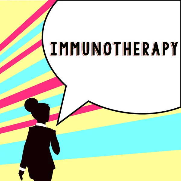 Textové Znamení Zobrazující Imunoterapii Obchodní Koncept Léčby Nebo Prevence Onemocnění — Stock fotografie