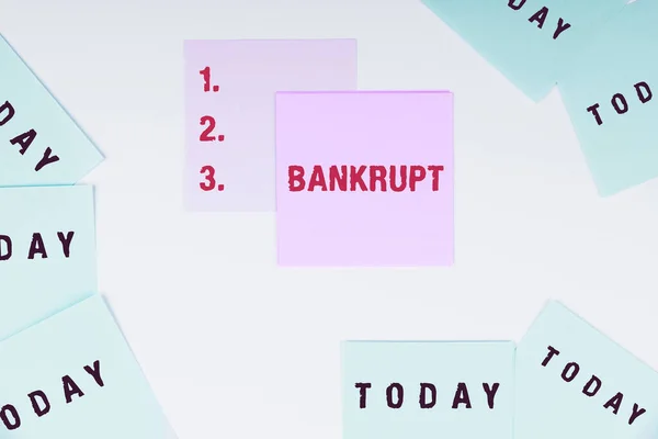 Conceptual Caption Bankrupt Business Concept Reduced State Financial Ruin Exhausted —  Fotos de Stock