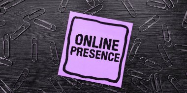 Çevrimiçi Varlığı gösteren işaret, çevrimiçi arama yoluyla bulunabilecek birinin var olma sözcüğü