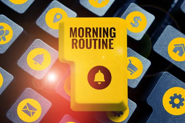 Morning Routine Business Approach Initiation Consumer Interest Example Product — 스톡 사진