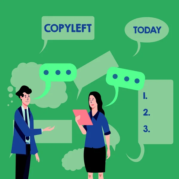Вдохновение Показывая Знак Copyleft Бизнес Витрина Право Свободно Использовать Изменять — стоковое фото