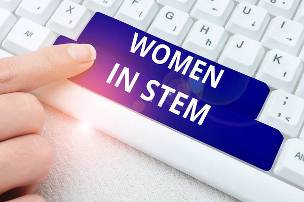 Handschrift Text Women Stem Word Science Technology Engineering Mathematik Naturwissenschaftlerin — Stockfoto