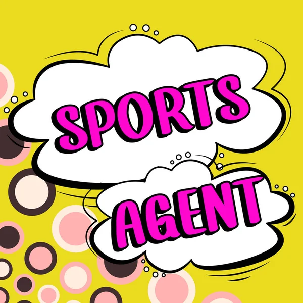 Conceptuele Weergave Sports Agent Business Showcase Persoon Beheert Rekrutering Beste — Stockfoto