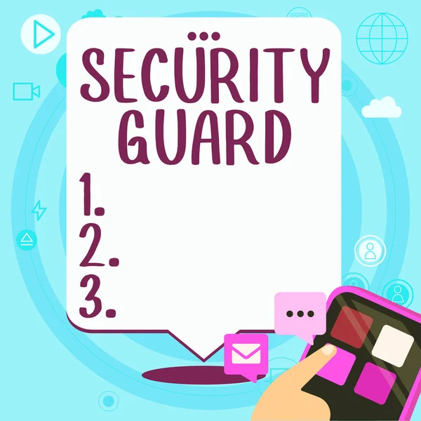Conceptual caption Security Guard, Business showcase tools used to manage multiple security applications
