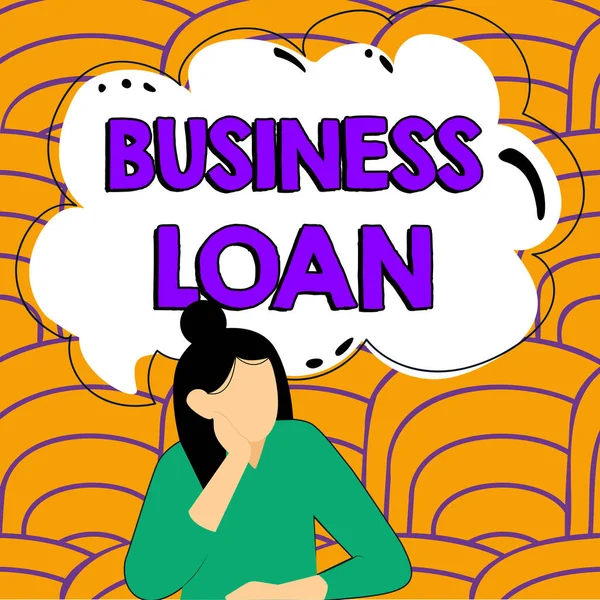 文本标题介绍商业贷款概念信贷抵押贷款财政援助现金垫款债务 — 图库照片