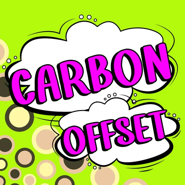 Tekst Met Inspiratie Koolstofcompensatie Word Written Reduction Emissions Carbon Dioxide — Stockfoto