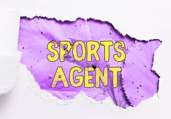 Conceptual caption Sports Agent, Business idea person manages recruitment to hire best sport players for a team