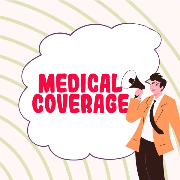 Inspiration Showing Sign Medical Coverage Business Showcase Inclusion Scope Insurance — Φωτογραφία Αρχείου