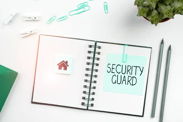 Conceptual Display Security Guard Word Written Tools Used Manage Multiple — Stockfoto