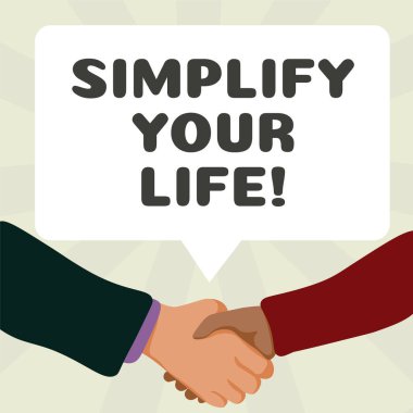 İlham kaynağı gösteren metin Hayatınızı Basitleştirin, İş yaklaşımı önemli üzerine odaklanın ve bırakın daha azları için başkası endişelensin