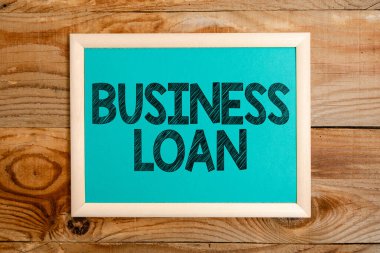 İlham veren İş Kredisi, Kavramsal Fotoğraf Kredi Kredi Finansal Yardım Ödeneği Borçlarını Gösteren Metin