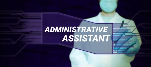 Conceptual Display Administrative Assistant Business Concept Administration Support Specialist Clerical — Foto de Stock
