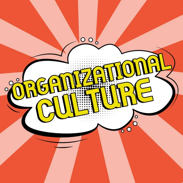 Sign Displaying Organizational Culture Business Overview Study Way People Interact — 스톡 사진