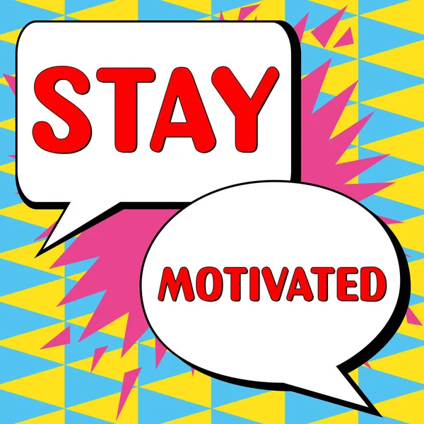 Handwriting Text Stay Motivated Business Showcase Reward Yourself Every Time — Stock Photo, Image