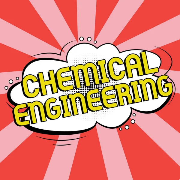 Conceptual Display Chemical Engineering Concept Meaning Developing Things Dealing Industrial — Foto de Stock
