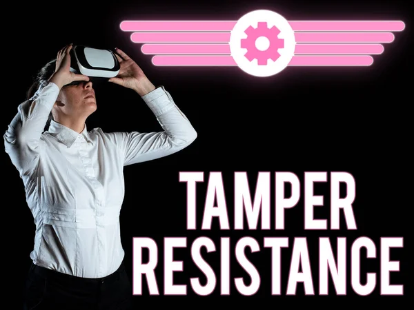 Conceptual Display Tamper Resistance Word Resilent Physical Harm Threats Intimidation — Fotografia de Stock