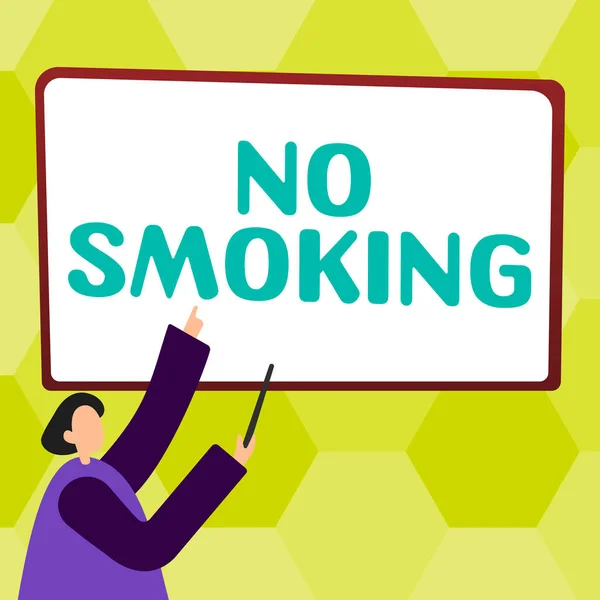 Sinal Texto Mostrando Smoking Vitrine Negócios Usando Tabaco Proibido Neste — Fotografia de Stock