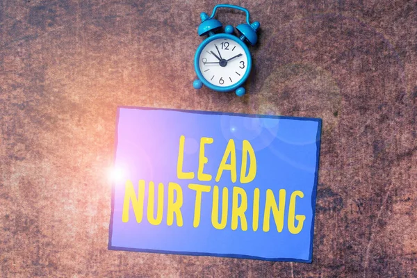 Концептуальне Відображення Lead Nurturing Word Методу Побудови Відносин Потенційними Клієнтами — стокове фото