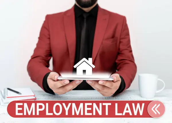 Text Caption Presenting Employment Law Conceptual Photo Deals Legal Rights — Stok fotoğraf