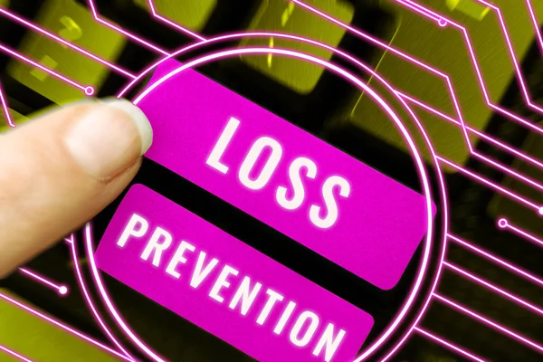 Tekst Bijschrift Presenteren Loss Prevention Internet Concept Het Feit Dat — Stockfoto