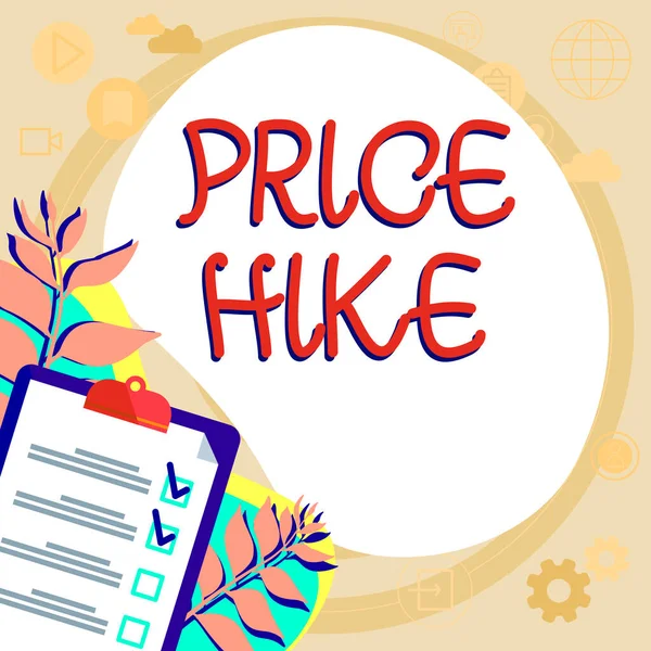 Inspiration Showing Sign Price Hike Conceptual Photo Sum Values Customer — Stock Fotó