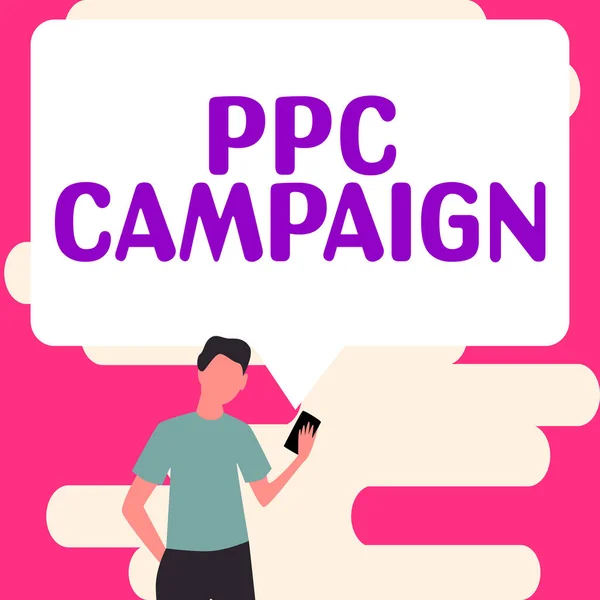 Conceptuele Bijschrift Ppc Campagne Concept Betekent Gebruik Van Ppc Hun — Stockfoto