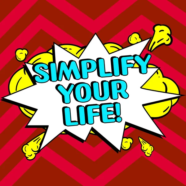 Conceptual Caption Simplify Your Life Business Idea Focused Important Let —  Fotos de Stock