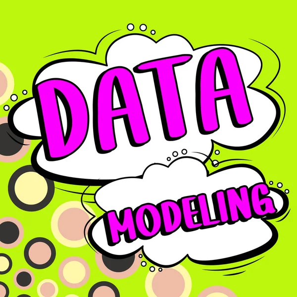 Handschrift Tekst Data Modeling Woord Voor Proces Van Overdracht Van — Stockfoto