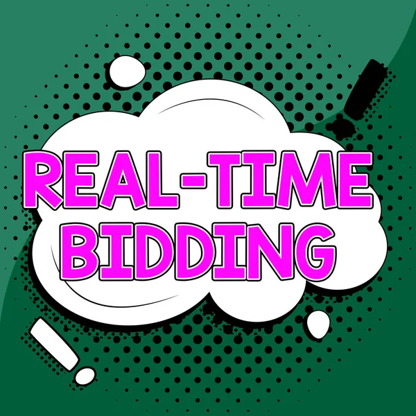 Texto Presentando Ofertas Tiempo Real Idea Negocio Comprar Vender Inventario —  Fotos de Stock