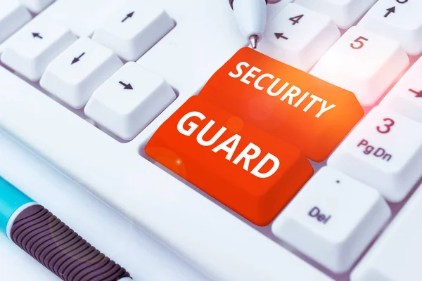 Conceptual Caption Security Guard Herramientas Ideas Negocio Utilizadas Para Administrar — Foto de Stock
