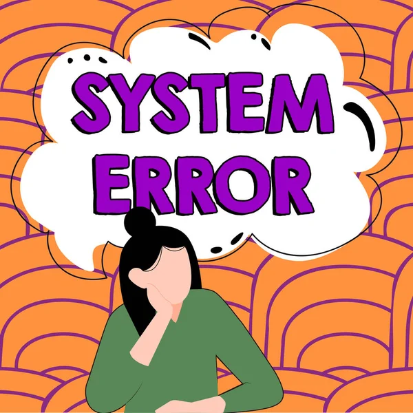 Text sign showing System Error, Concept meaning Technological failure Software collapse crash Information loss