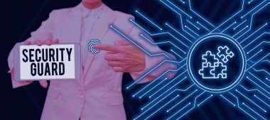 Text showing inspiration Security Guard, Business idea tools used to manage multiple security applications