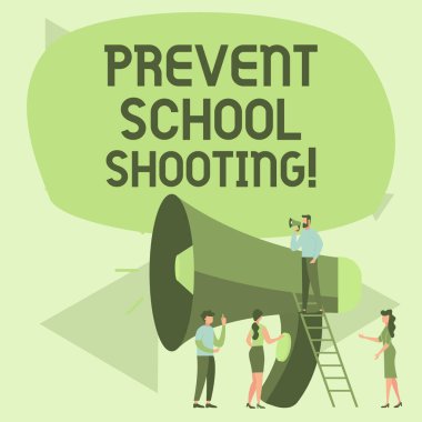 Eğitim tesislerinde ateşli silahların kullanımına son verilmesi için girişimde bulunan Okul Çekimlerini Önleme, İş Genel Bakış Eylemlerini gösteren imzalar