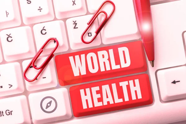 Legenda Texto Apresentando World Health Business Idea Dia Ação Mundial — Fotografia de Stock