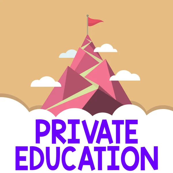 Schreiben Von Textanzeigen Private Education Business Konzept Zugehörigkeit Zur Verwendung — Stockfoto