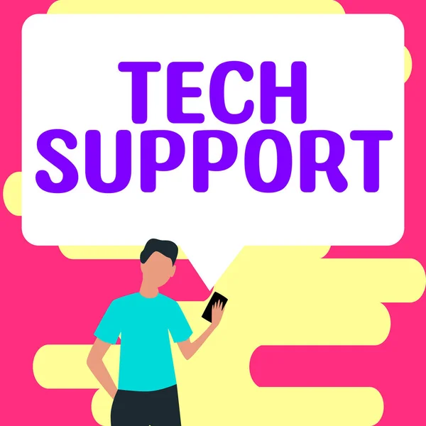 Text Showing Inspiration Tech Support Internet Concept Assisting Individuals Who — Stock Photo, Image