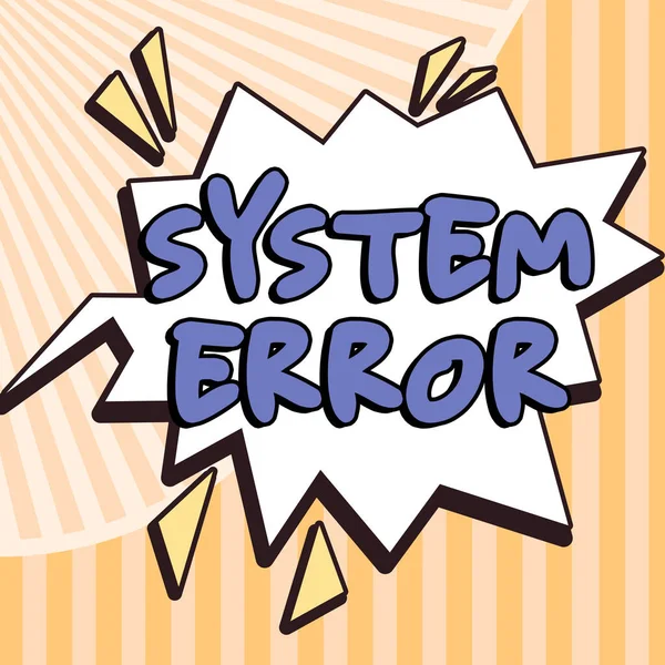 Conceptual display System Error, Conceptual photo Technological failure Software collapse crash Information loss