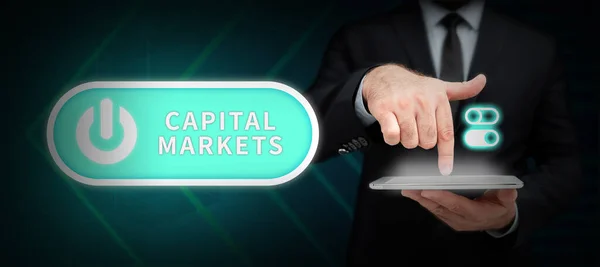 Didascalia Concettuale Mercati Dei Capitali Concetto Business Consentire Alle Imprese — Foto Stock