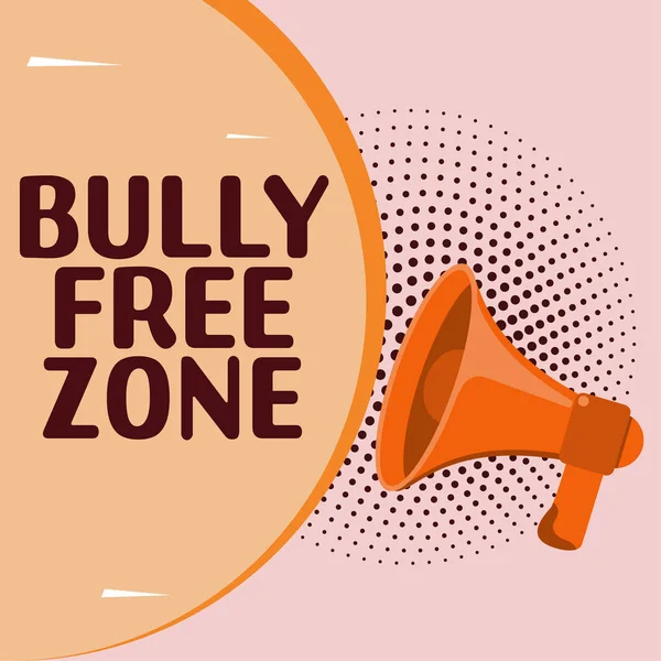 Visualizzazione Concettuale Bully Free Zone Business Idea Essere Rispettosi Altri — Foto Stock