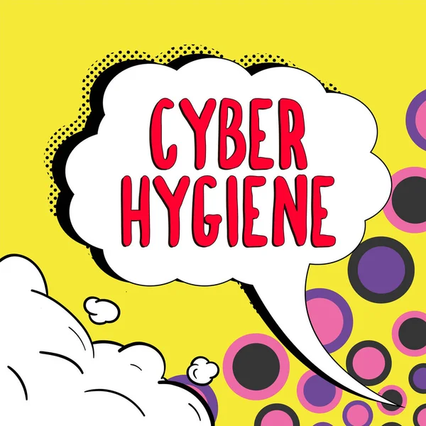 Εννοιολογική Απεικόνιση Cyber Hygiene Internet Concept Βήματα Που Λαμβάνουν Χρήστες — Φωτογραφία Αρχείου