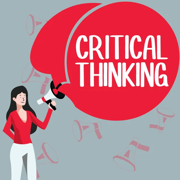 Handwriting Text Critical Thinking Concept Meaning Sequence Stages Project Requiring — 스톡 사진