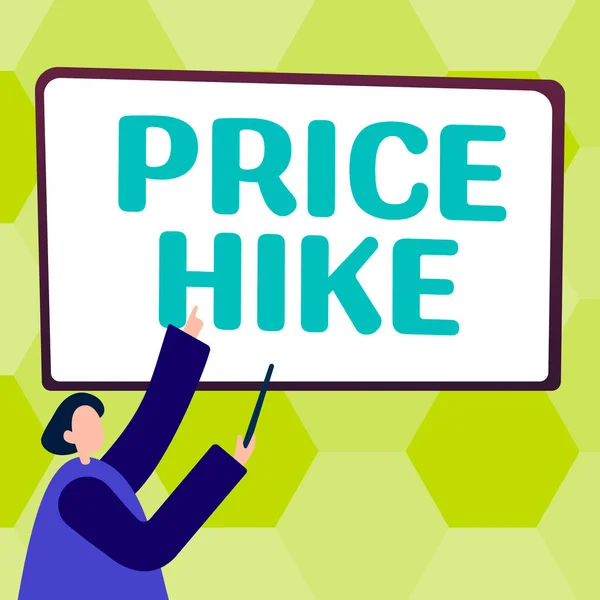 Inspiration Showing Sign Price Hike Business Idea Sum Values Customer — Φωτογραφία Αρχείου