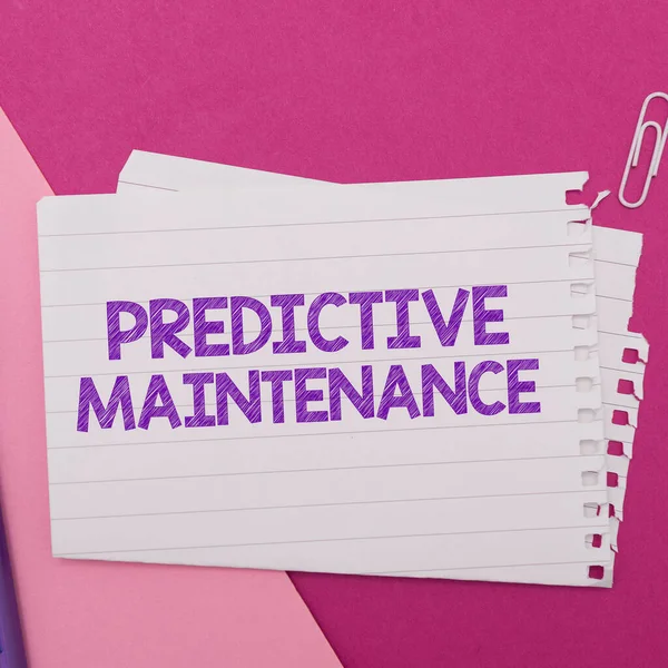 Handwriting Text Predictive Maintenance Business Idea Predict Equipment Failure Condition — Foto Stock