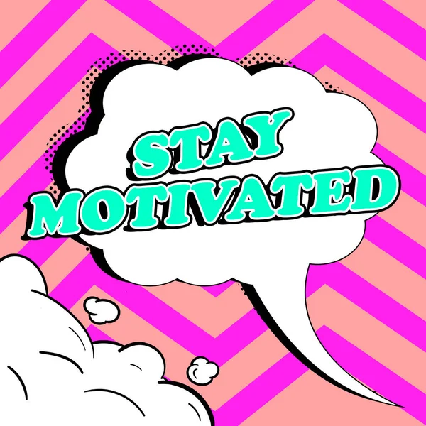 Psaní Zobrazující Text Stay Motivated Koncept Znamená Odměňte Pokaždé Když — Stock fotografie